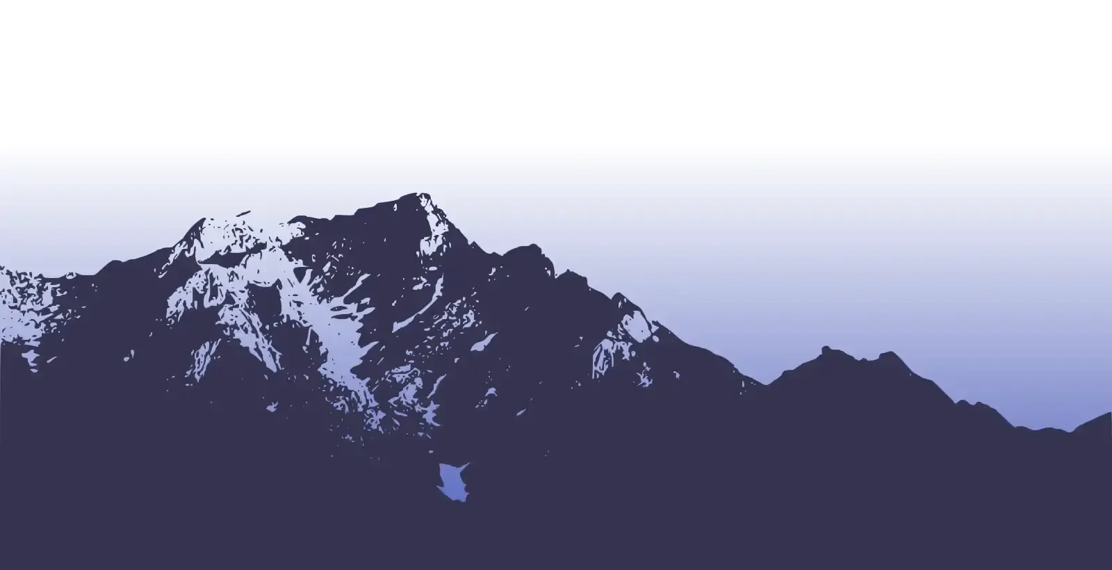 Purple shape of a mountain